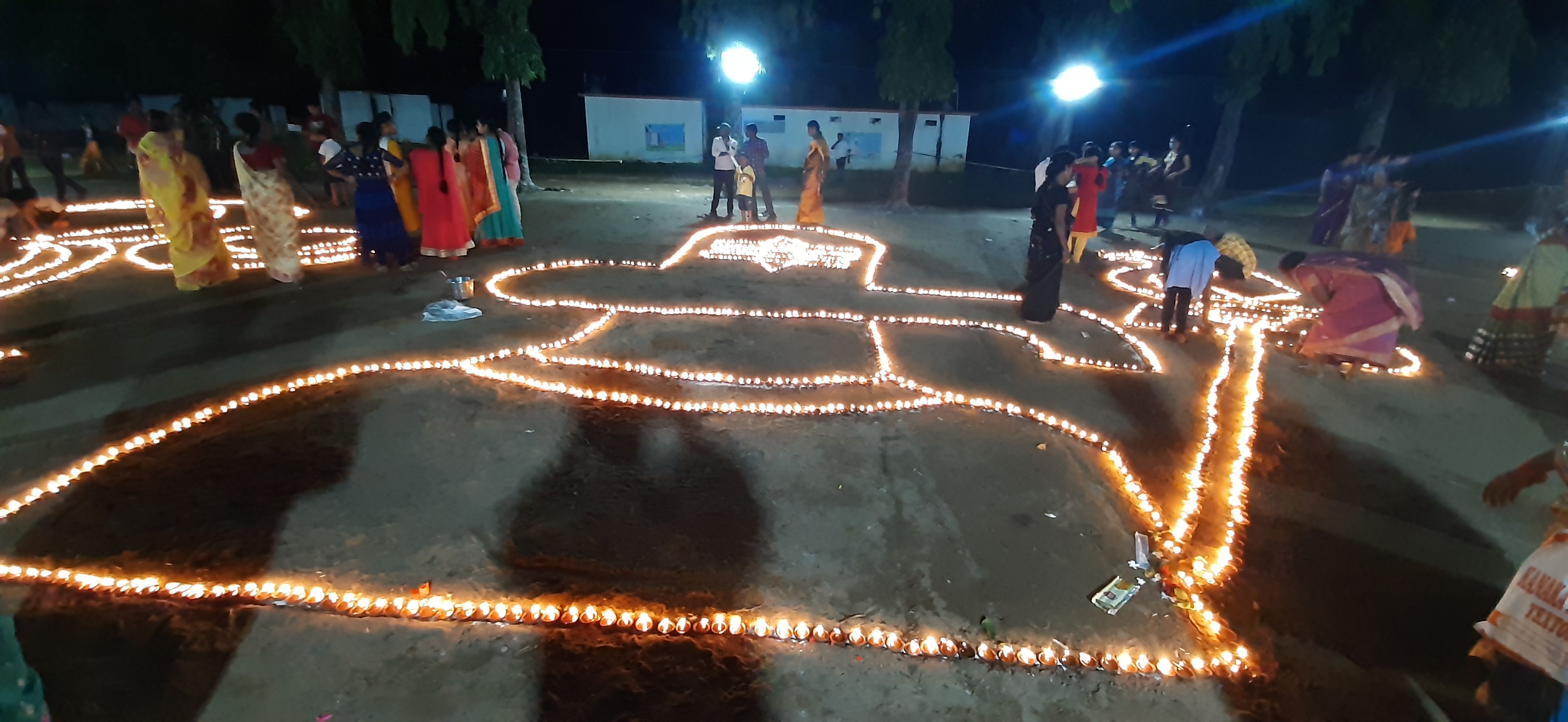Deepam — Sacred Lamp Rangoli
